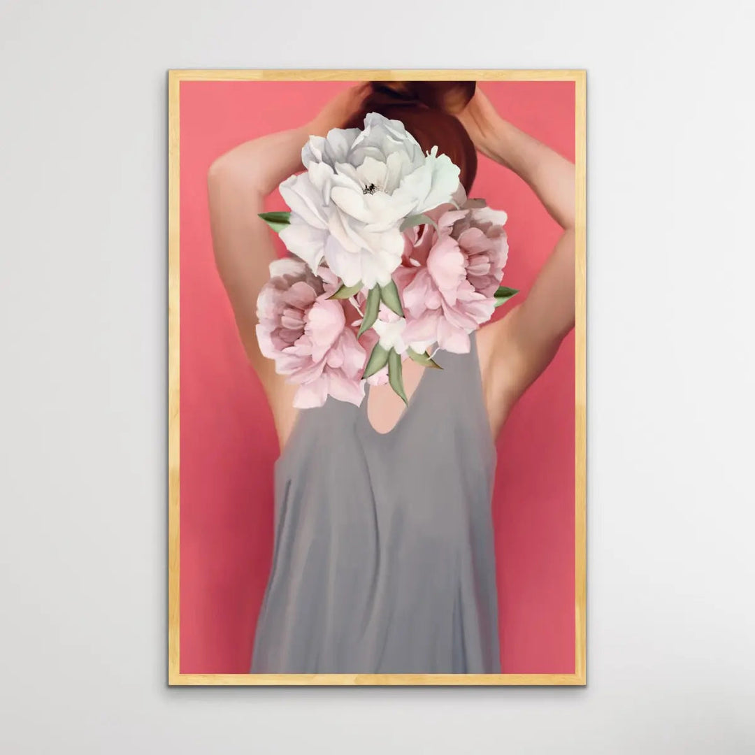 Her Secret Life Print Three - Women With Flowers Artwork Series - I Heart Wall Art