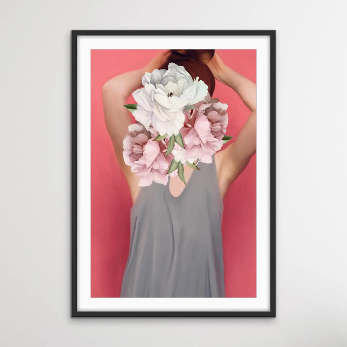 Her Secret Life Print Three - Women With Flowers Artwork Series - I Heart Wall Art