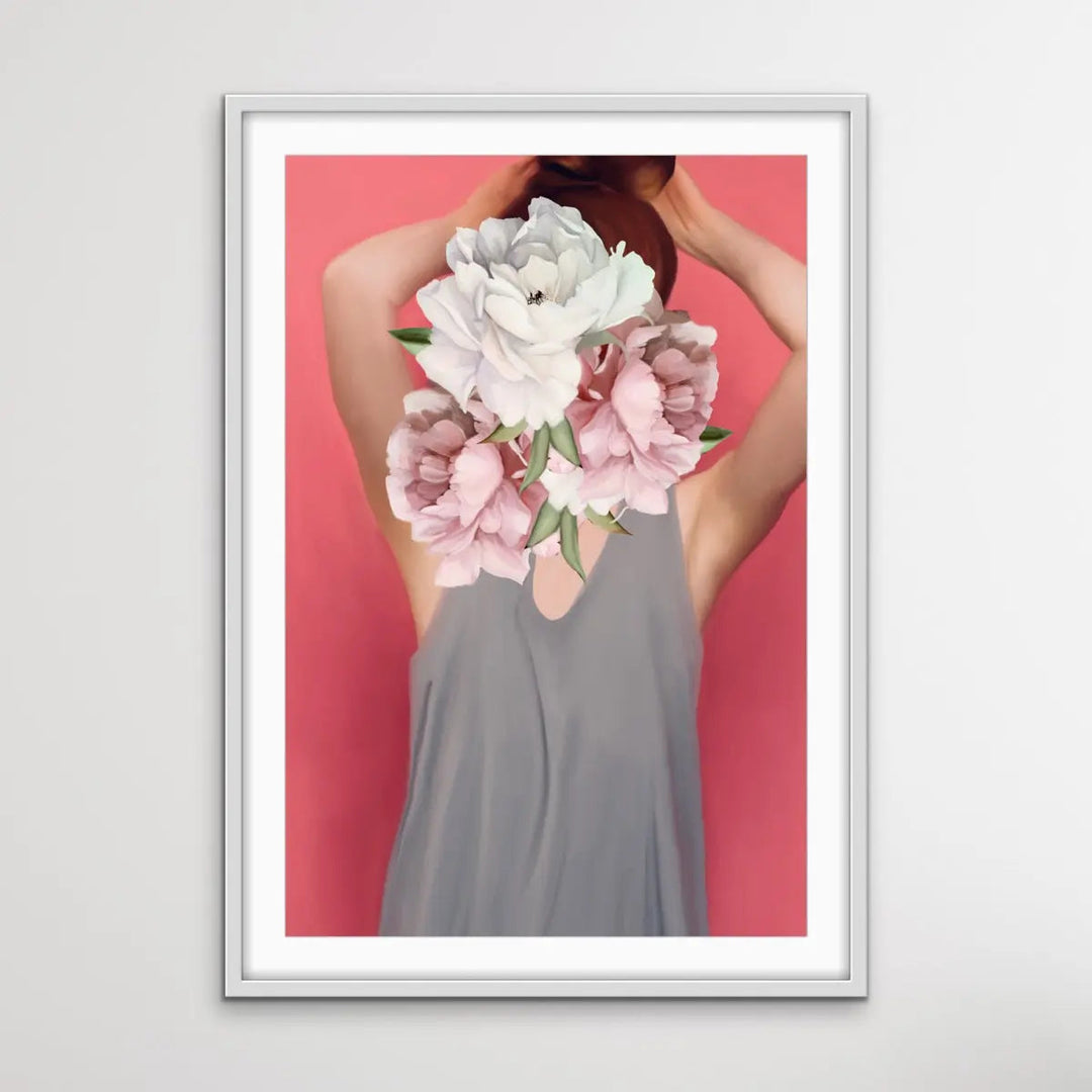 Her Secret Life Print Three - Women With Flowers Artwork Series - I Heart Wall Art
