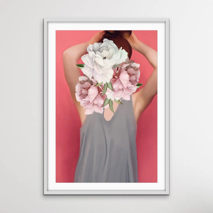 Her Secret Life Print Three - Women With Flowers Artwork Series - I Heart Wall Art
