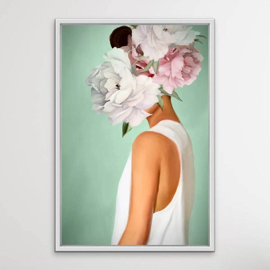 Her Secret Life Print Two - Women With Flowers Artwork Series - I Heart Wall Art