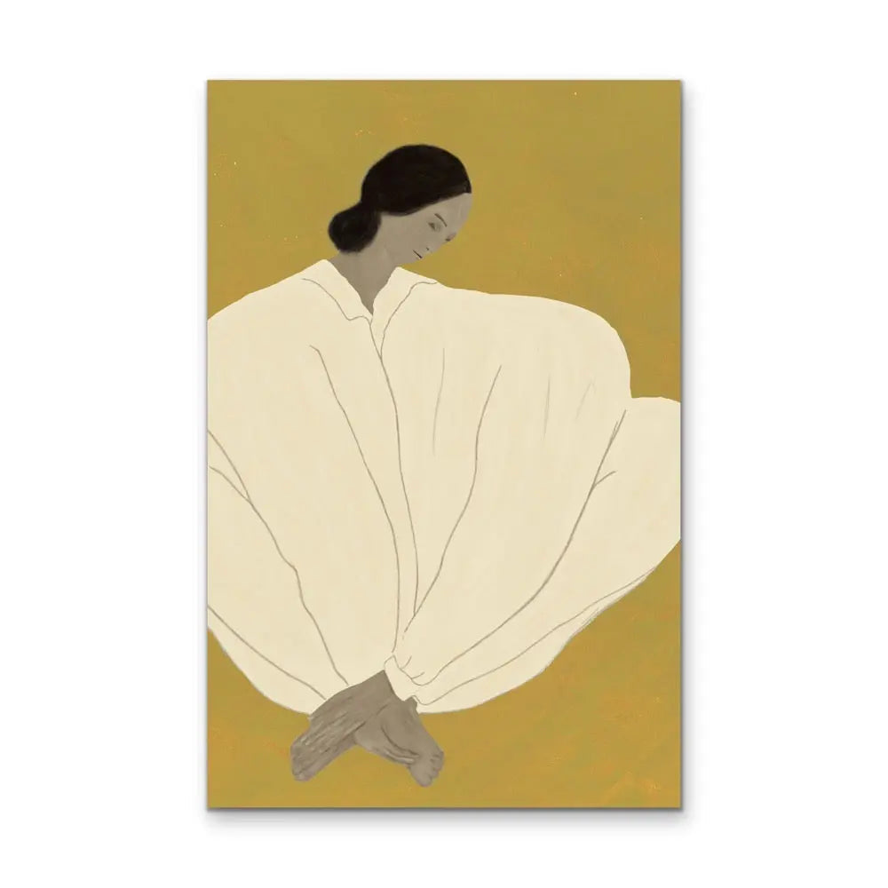 Her Shape - Line Drawing Of Woman - Print as Canvas or Art Print I Heart Wall Art Australia 