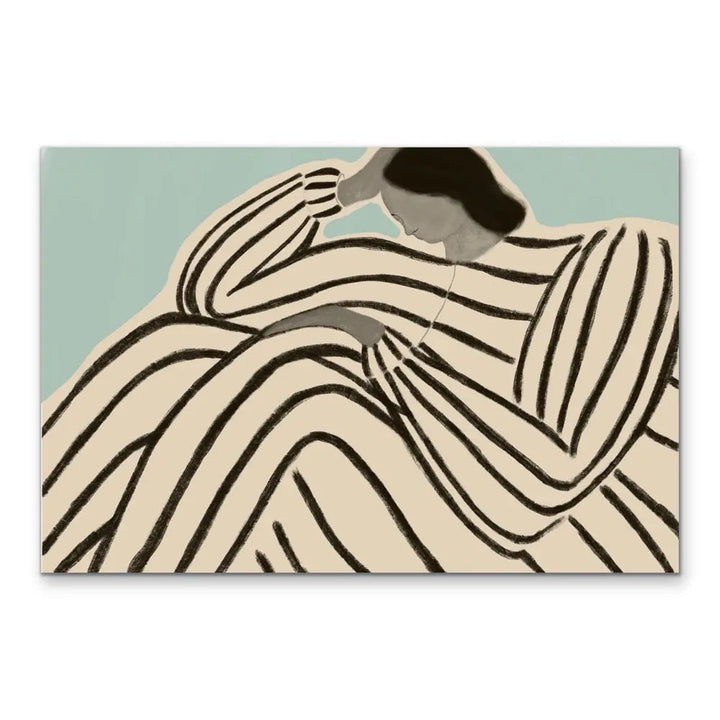 Her Shape - Line Drawing Of Woman - Print as Canvas or Art Print I Heart Wall Art Australia 
