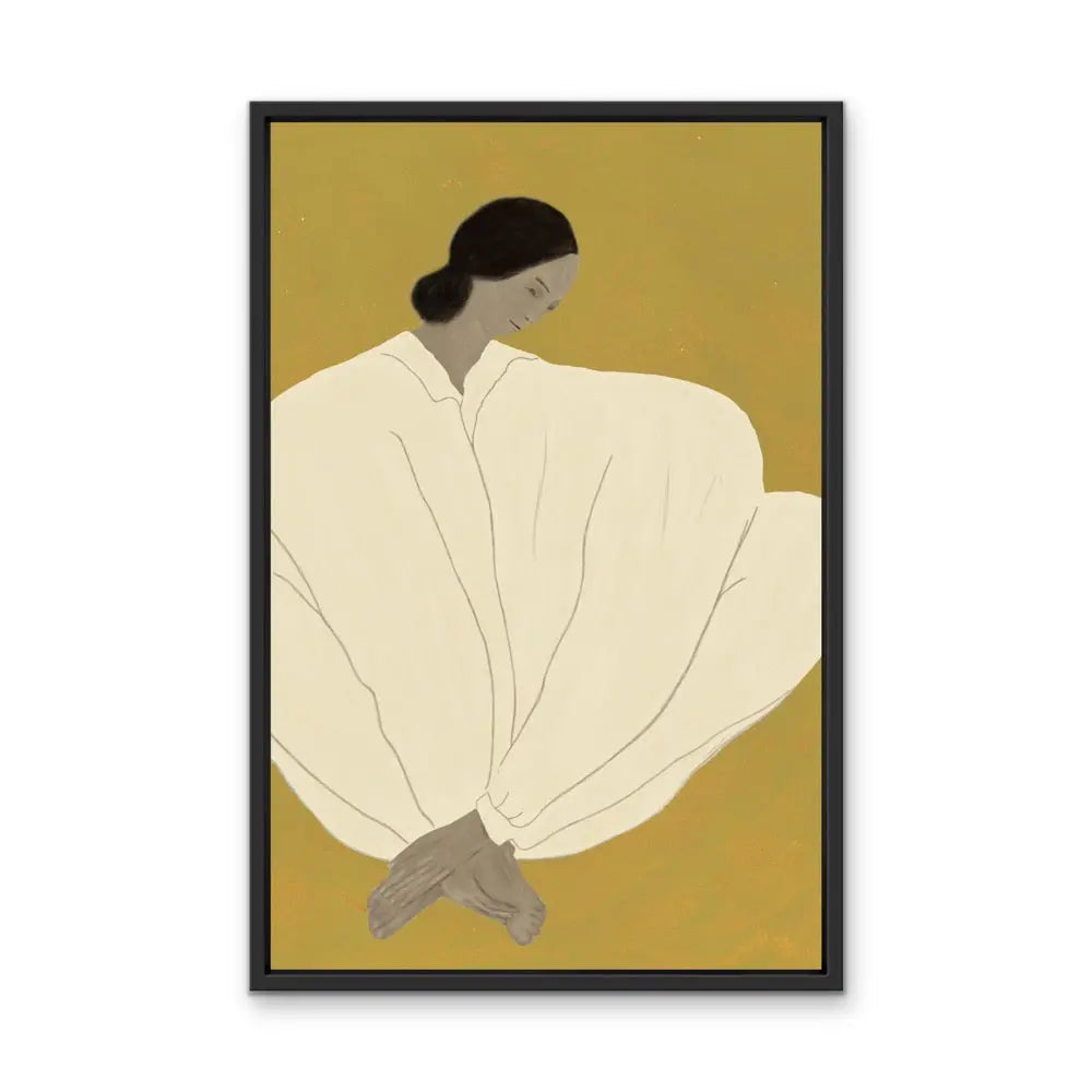 Her Shape - Line Drawing Of Woman - Print as Canvas or Art Print I Heart Wall Art Australia 