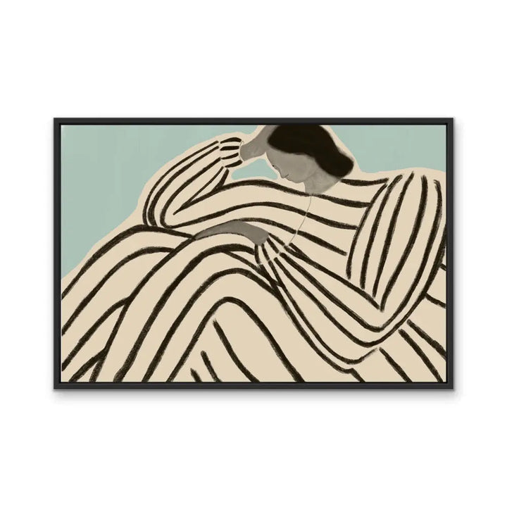 Her Shape - Line Drawing Of Woman - Print as Canvas or Art Print I Heart Wall Art Australia 