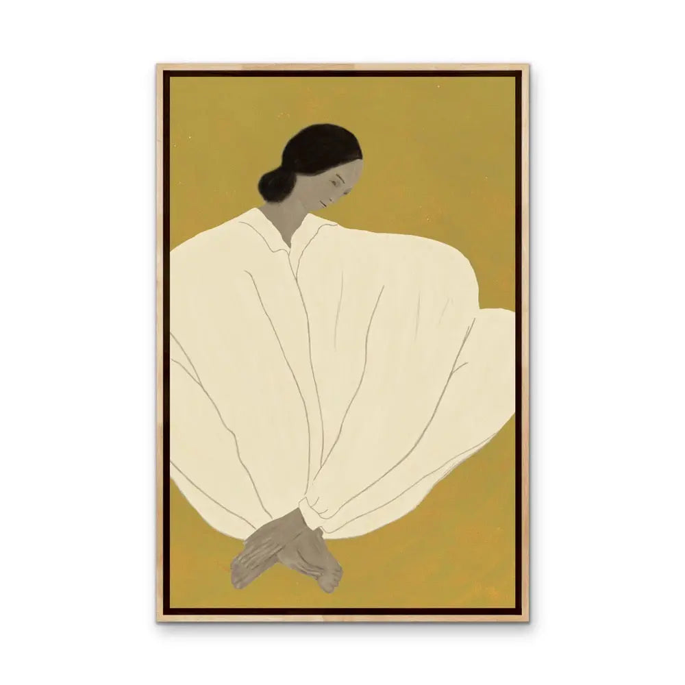 Her Shape - Line Drawing Of Woman - Print as Canvas or Art Print I Heart Wall Art Australia 