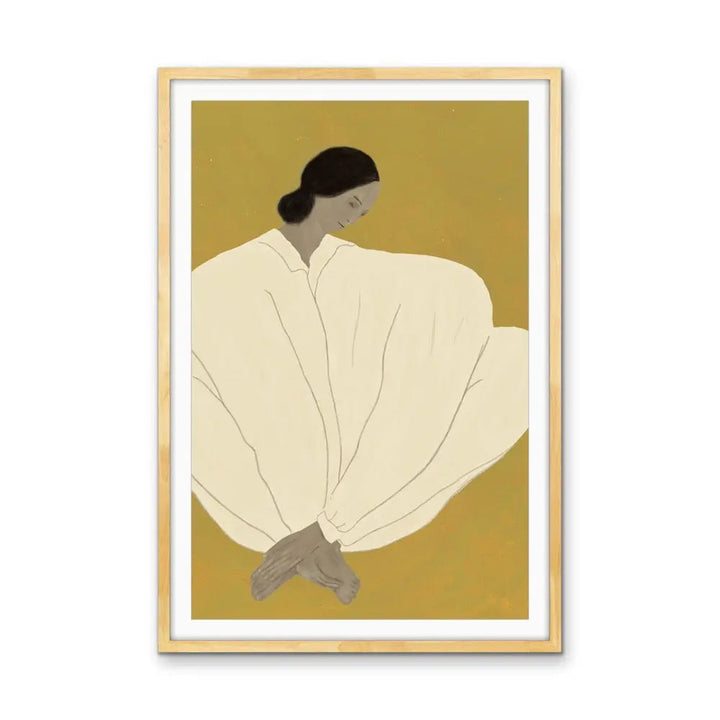 Her Shape - Line Drawing Of Woman - Print as Canvas or Art Print I Heart Wall Art Australia 