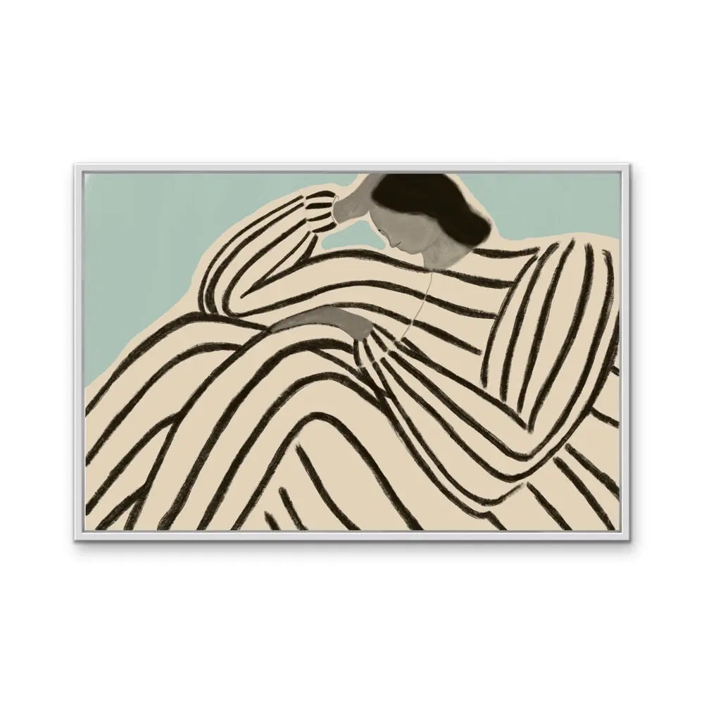 Her Shape - Line Drawing Of Woman - Print as Canvas or Art Print I Heart Wall Art Australia 