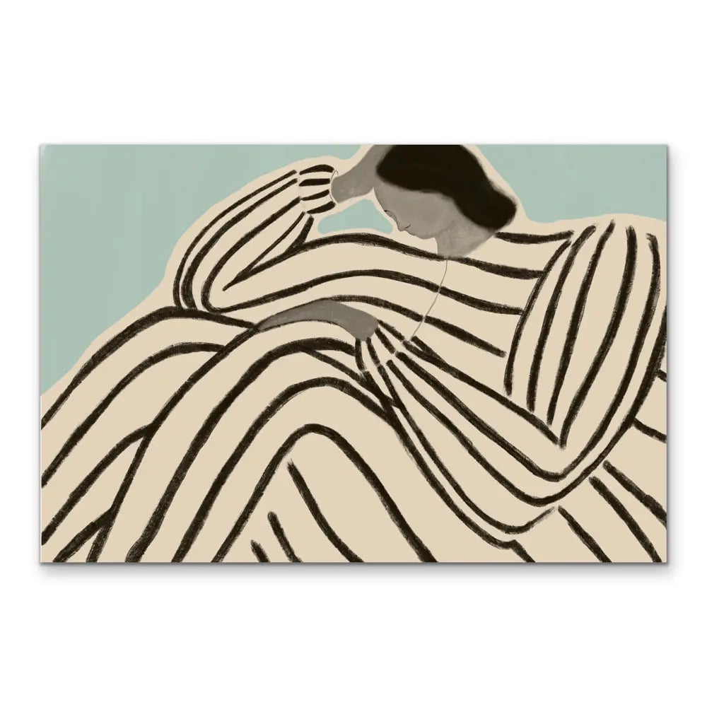 Her Shape - Line Drawing Of Woman - Print as Canvas or Art Print I Heart Wall Art Australia 