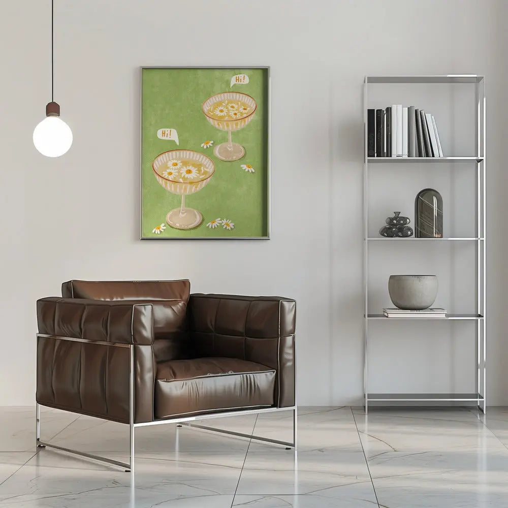Hi - Stretched Canvas, Poster or Fine Art Print I Heart Wall Art