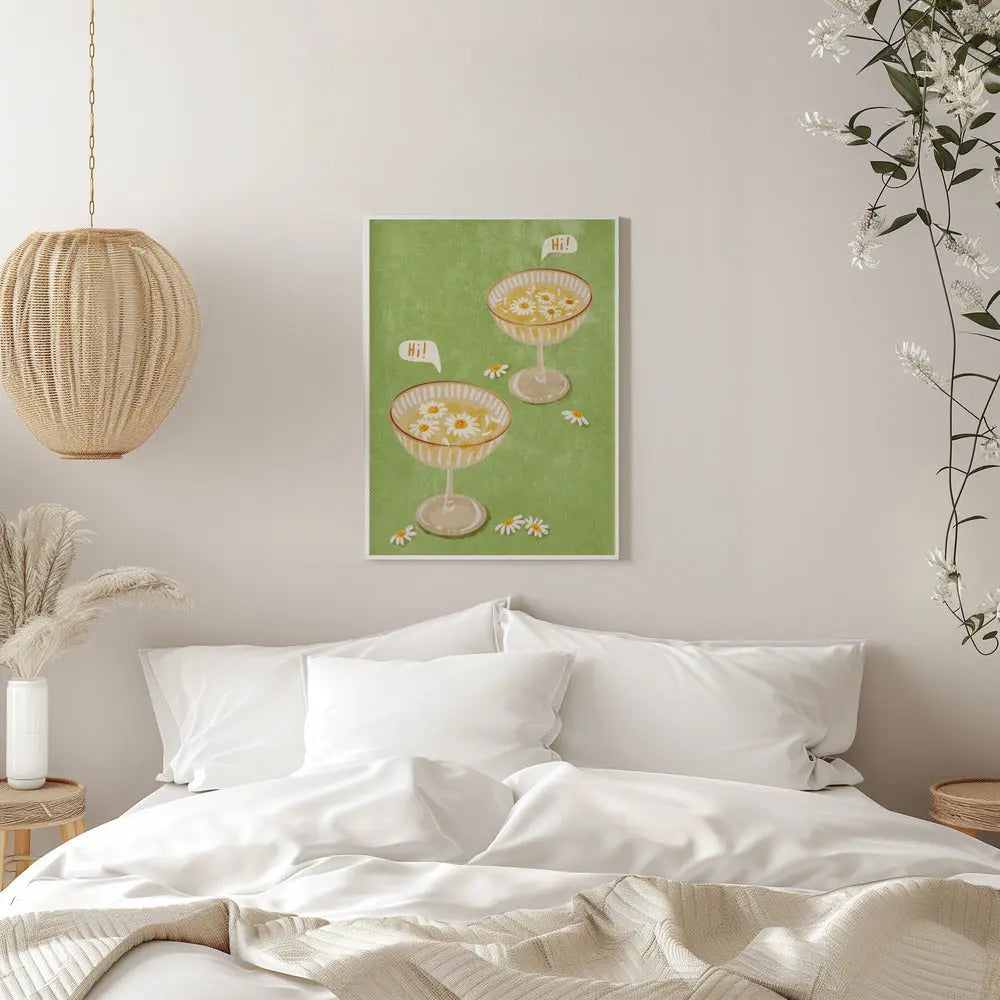 Hi - Stretched Canvas, Poster or Fine Art Print I Heart Wall Art