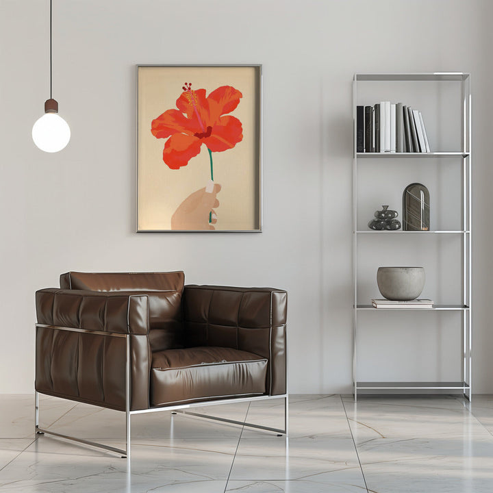 Hibiscus Affection - Stretched Canvas, Poster or Fine Art Print I Heart Wall Art
