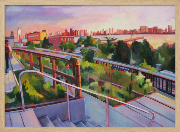 High Line Sunset - Stretched Canvas, Poster or Fine Art Print I Heart Wall Art