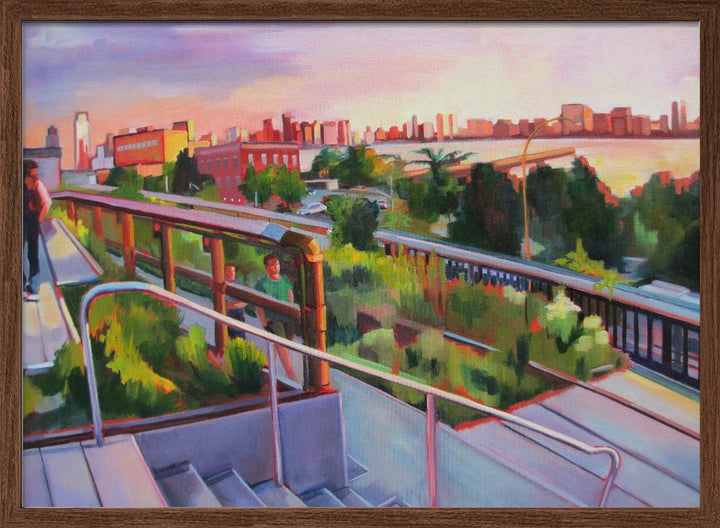 High Line Sunset - Stretched Canvas, Poster or Fine Art Print I Heart Wall Art