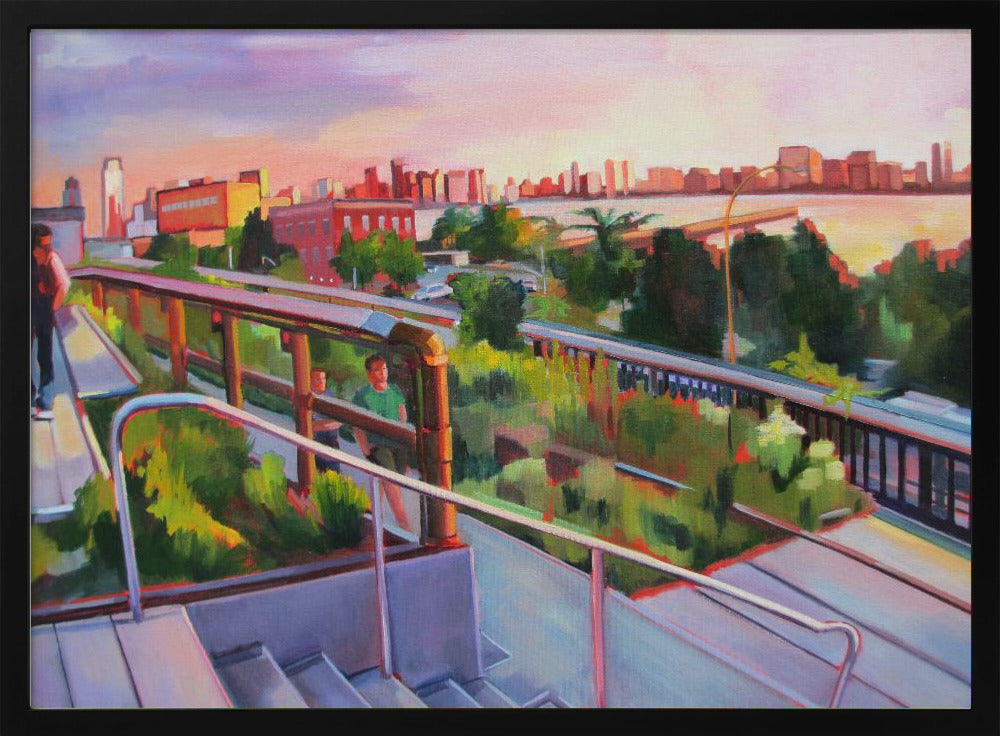 High Line Sunset - Stretched Canvas, Poster or Fine Art Print I Heart Wall Art
