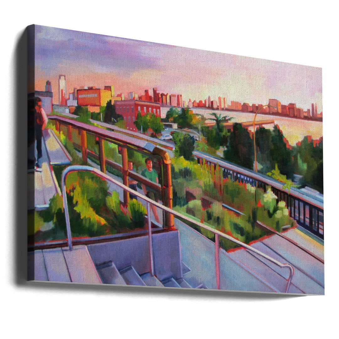High Line Sunset - Stretched Canvas, Poster or Fine Art Print I Heart Wall Art