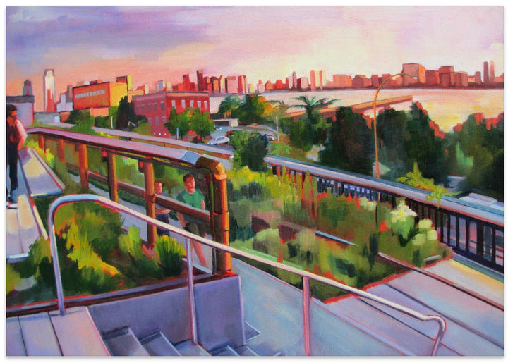 High Line Sunset - Stretched Canvas, Poster or Fine Art Print I Heart Wall Art