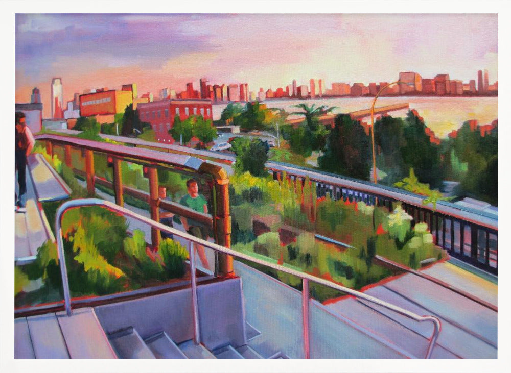 High Line Sunset - Stretched Canvas, Poster or Fine Art Print I Heart Wall Art
