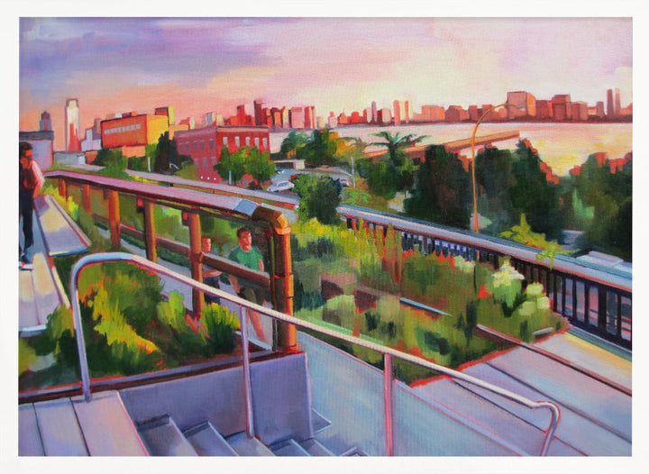 High Line Sunset - Stretched Canvas, Poster or Fine Art Print I Heart Wall Art