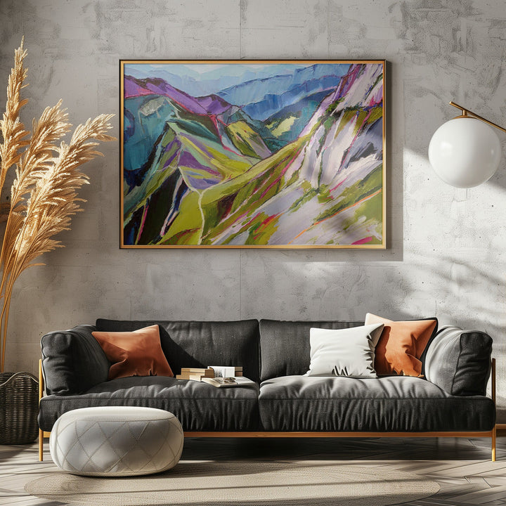 Hiking In the Swiss Alps 1 - Stretched Canvas, Poster or Fine Art Print I Heart Wall Art