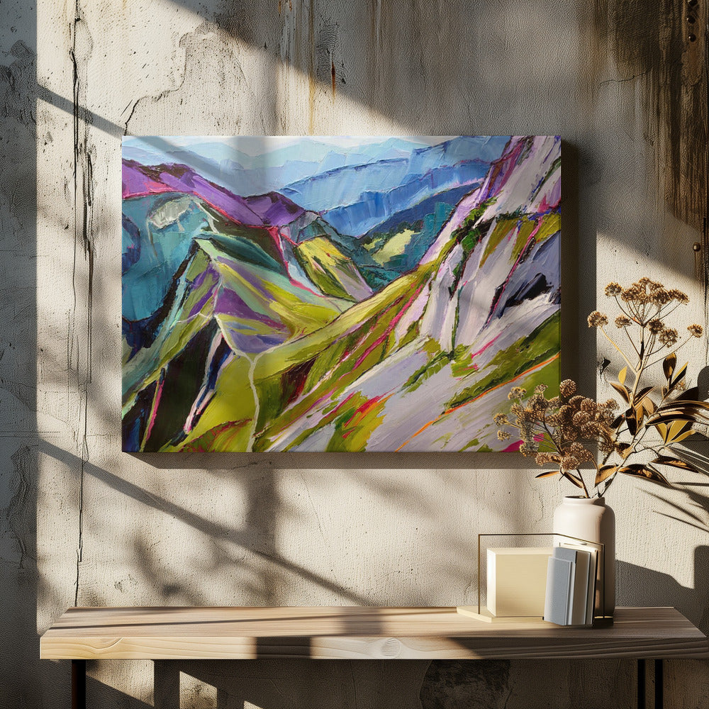 Hiking In the Swiss Alps 1 - Stretched Canvas, Poster or Fine Art Print I Heart Wall Art
