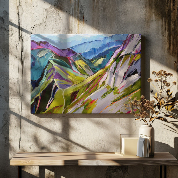 Hiking In the Swiss Alps 1 - Stretched Canvas, Poster or Fine Art Print I Heart Wall Art