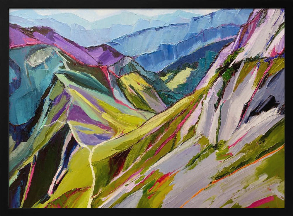 Hiking In the Swiss Alps 1 - Stretched Canvas, Poster or Fine Art Print I Heart Wall Art