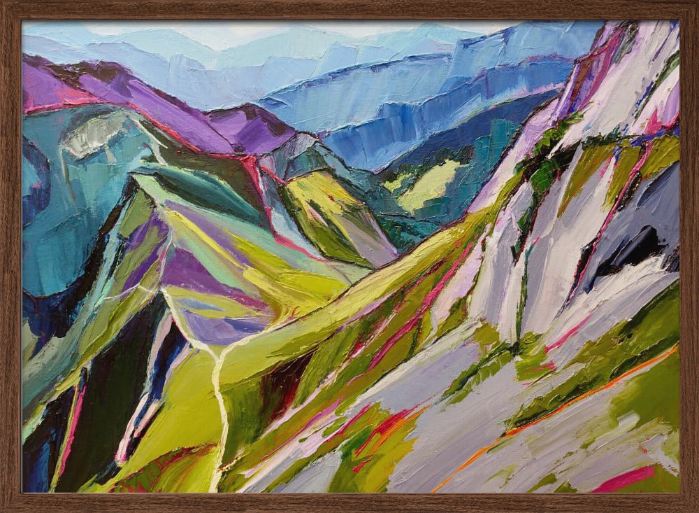 Hiking In the Swiss Alps 1 - Stretched Canvas, Poster or Fine Art Print I Heart Wall Art