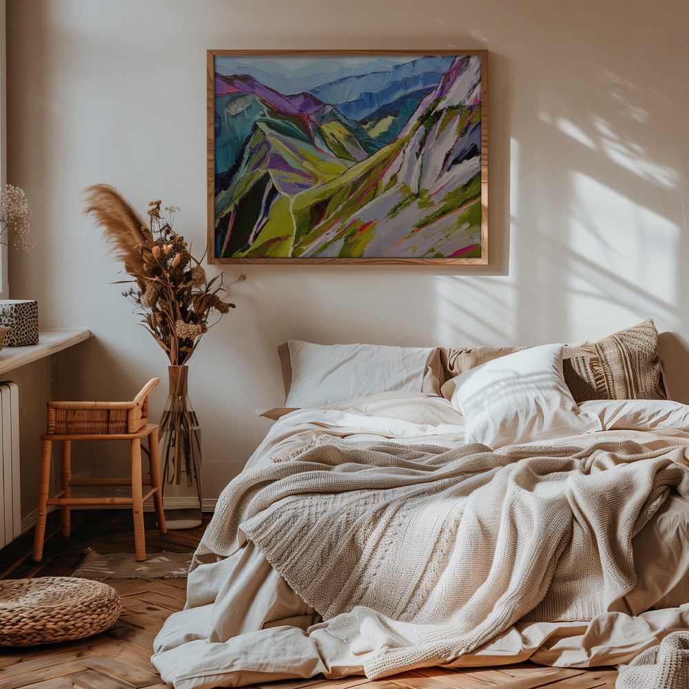 Hiking In the Swiss Alps 1 - Stretched Canvas, Poster or Fine Art Print I Heart Wall Art