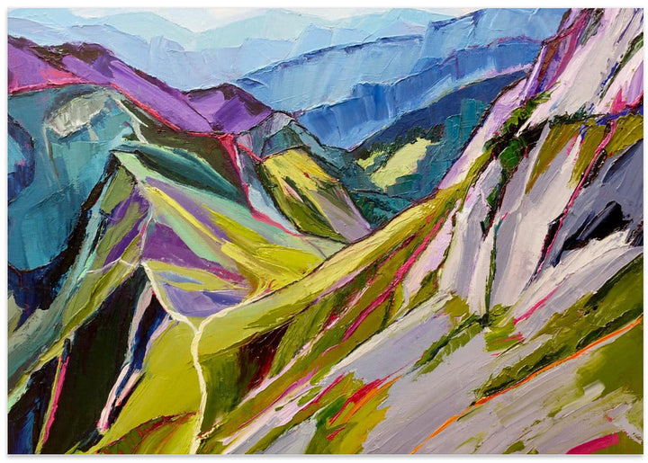 Hiking In the Swiss Alps 1 - Stretched Canvas, Poster or Fine Art Print I Heart Wall Art