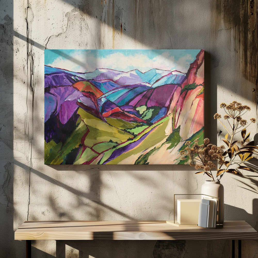 Hiking In the Swiss Alps - Stretched Canvas, Poster or Fine Art Print I Heart Wall Art