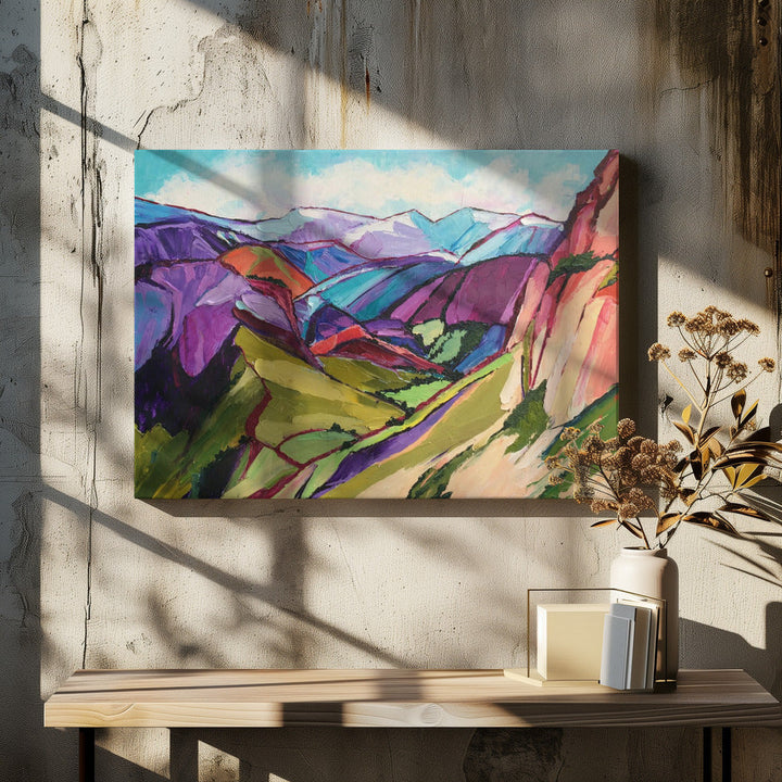 Hiking In the Swiss Alps - Stretched Canvas, Poster or Fine Art Print I Heart Wall Art