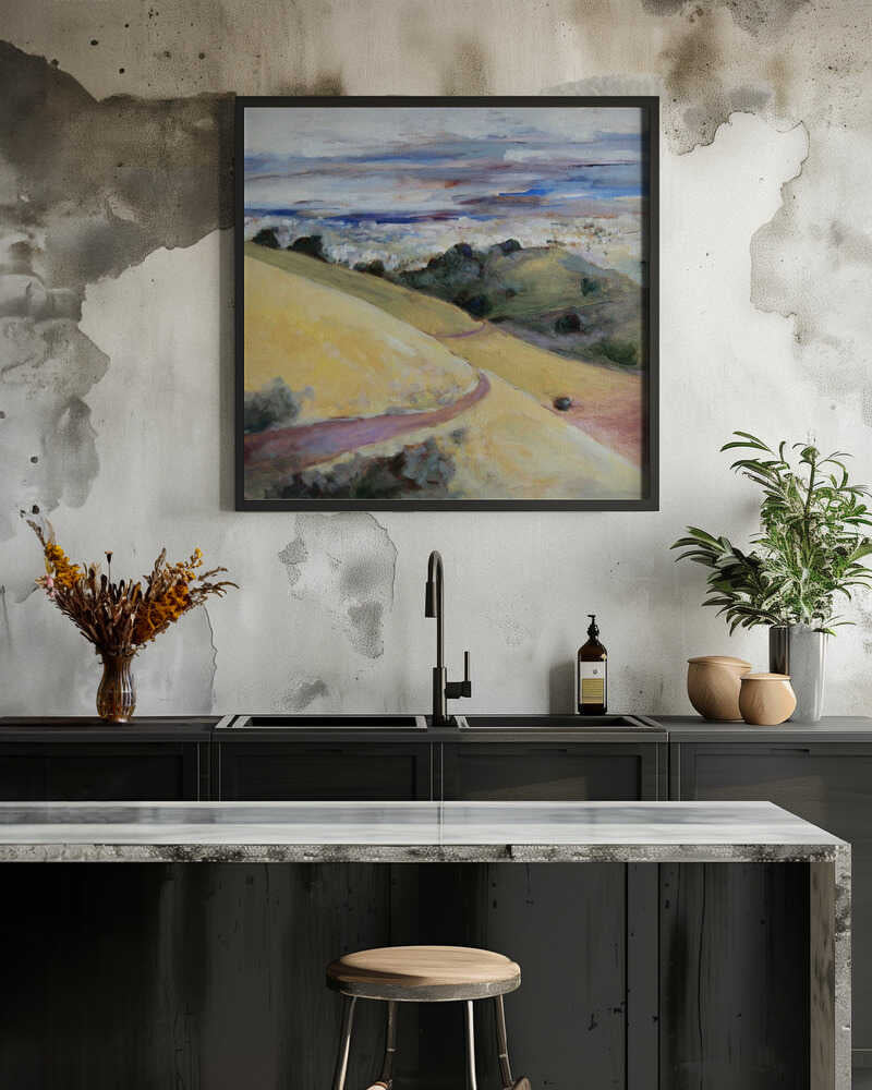 Hills and Valley - Square Stretched Canvas, Poster or Fine Art Print - I Heart Wall Art - Poster Print, Canvas Print or Framed Art Print