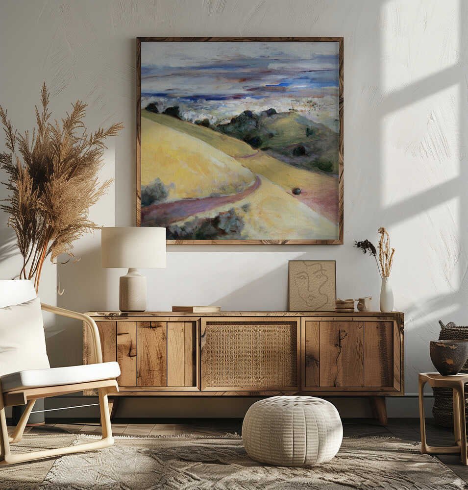 Hills and Valley - Square Stretched Canvas, Poster or Fine Art Print - I Heart Wall Art - Poster Print, Canvas Print or Framed Art Print