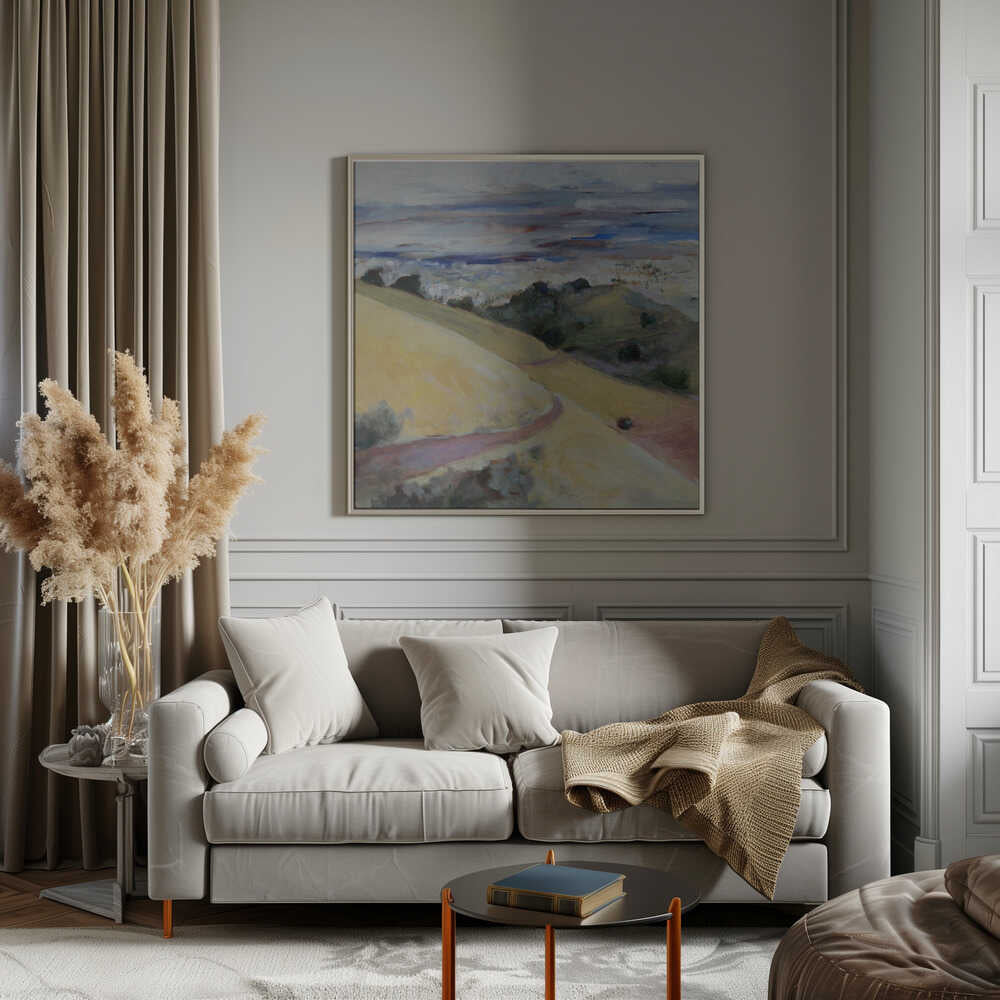 Hills and Valley - Square Stretched Canvas, Poster or Fine Art Print - I Heart Wall Art - Poster Print, Canvas Print or Framed Art Print