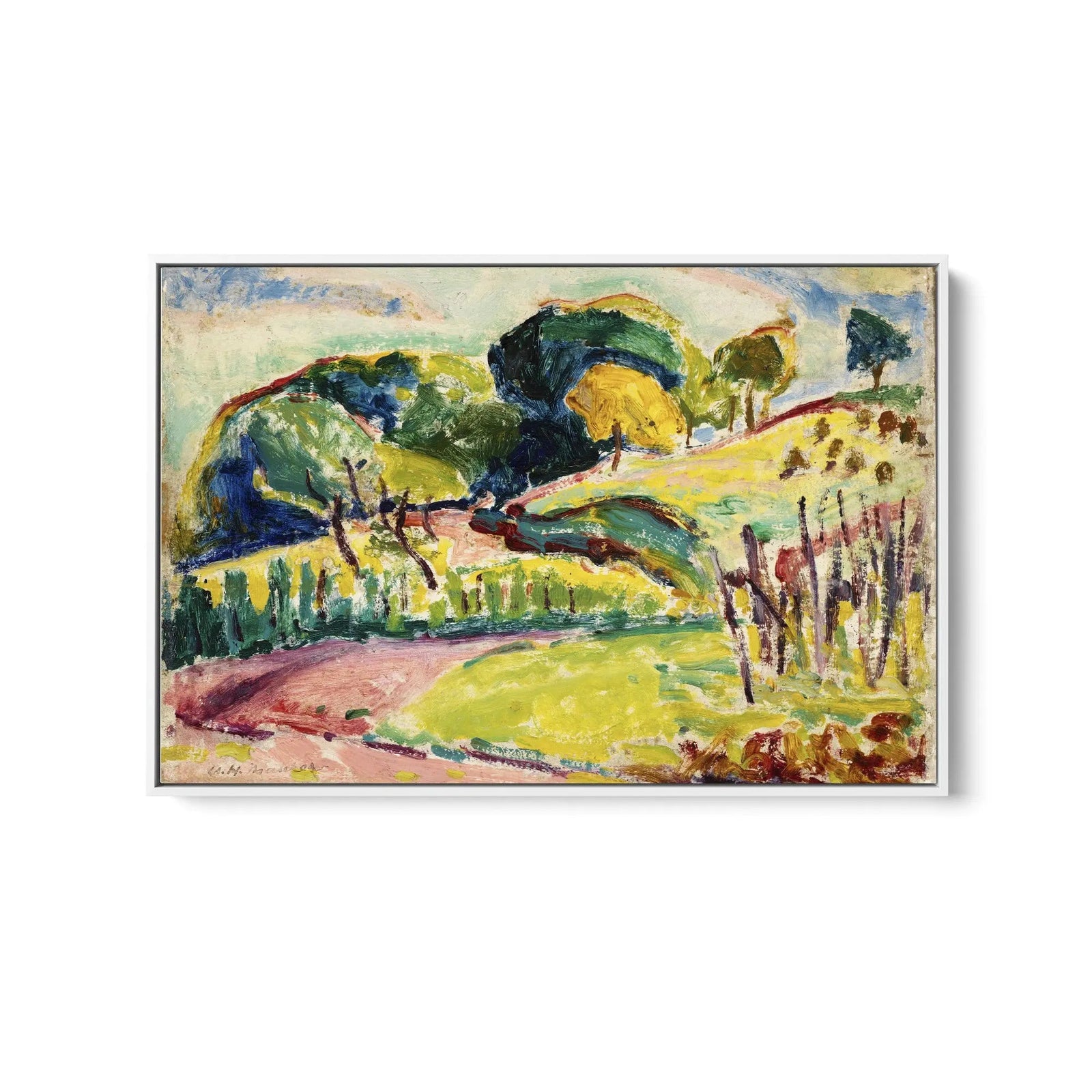 Hills by Alfred Henry Maurer - Stretched Canvas Print or Framed Fine Art Print - Artwork I Heart Wall Art Australia 