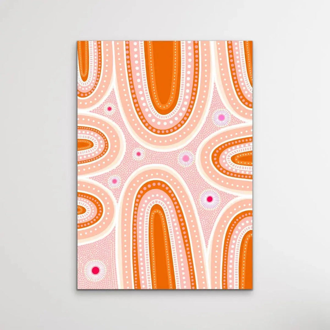 Hills On Country - Aboriginal Art Print by Sherri Cummins - I Heart Wall Art - Poster Print, Canvas Print or Framed Art Print