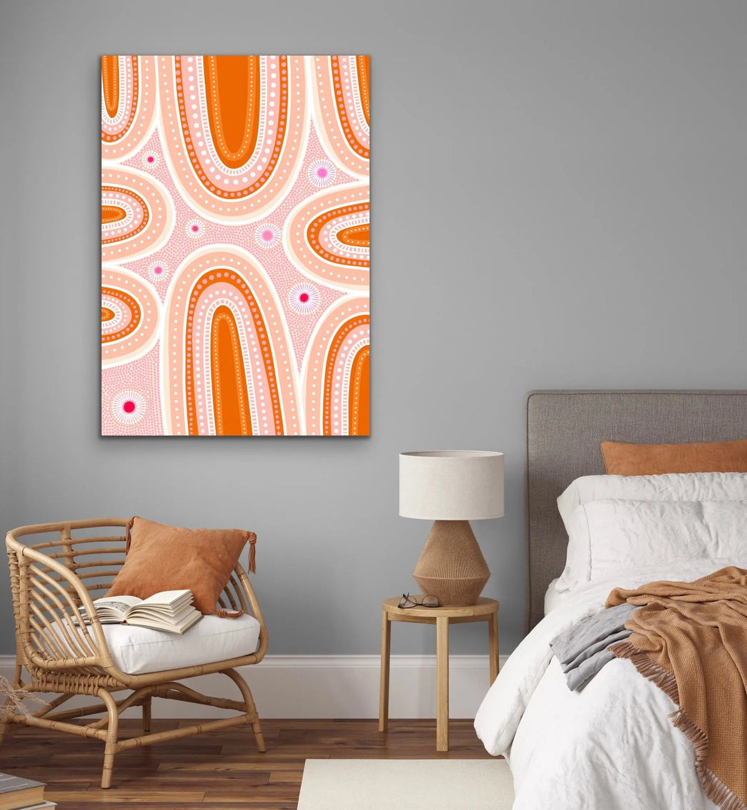 Hills On Country - Aboriginal Art Print by Sherri Cummins - I Heart Wall Art