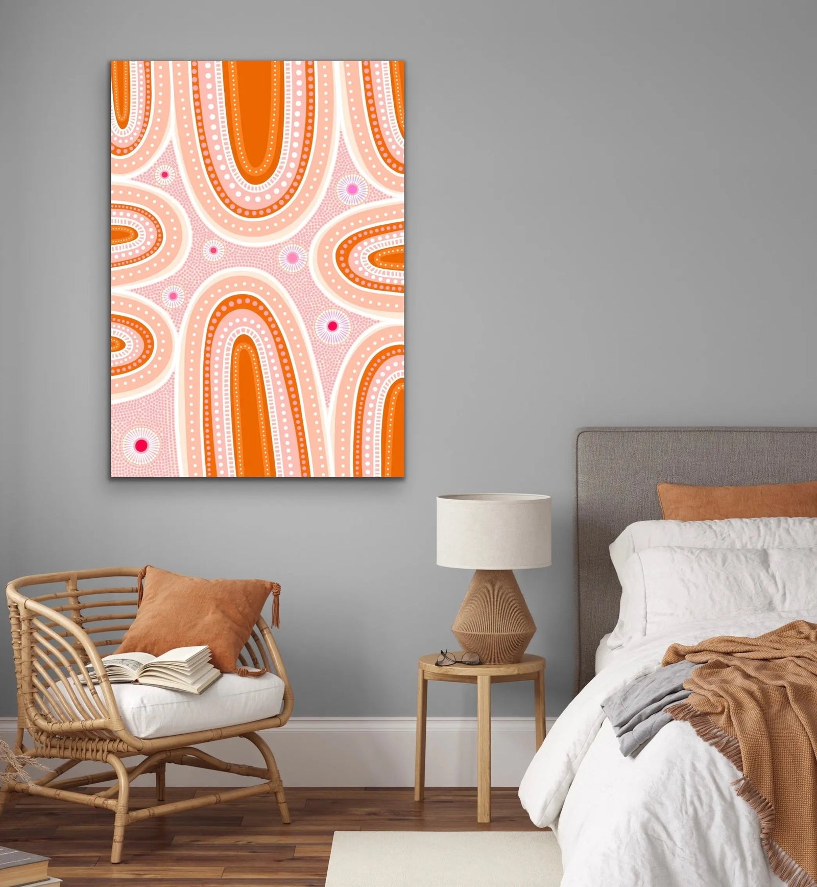 Hills On Country - Aboriginal Art Print by Sherri Cummins - I Heart Wall Art