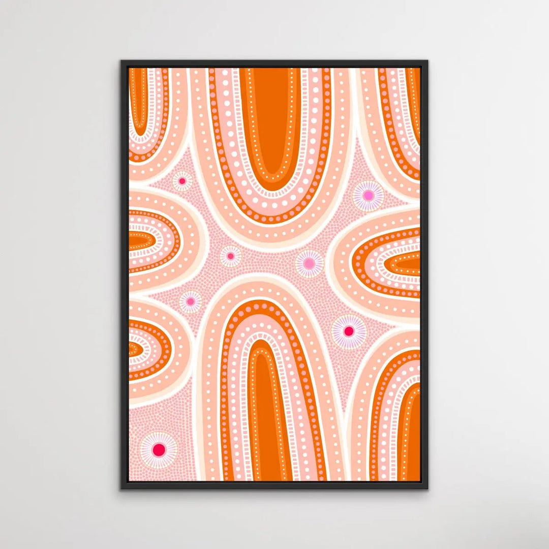 Hills On Country - Aboriginal Art Print by Sherri Cummins - I Heart Wall Art