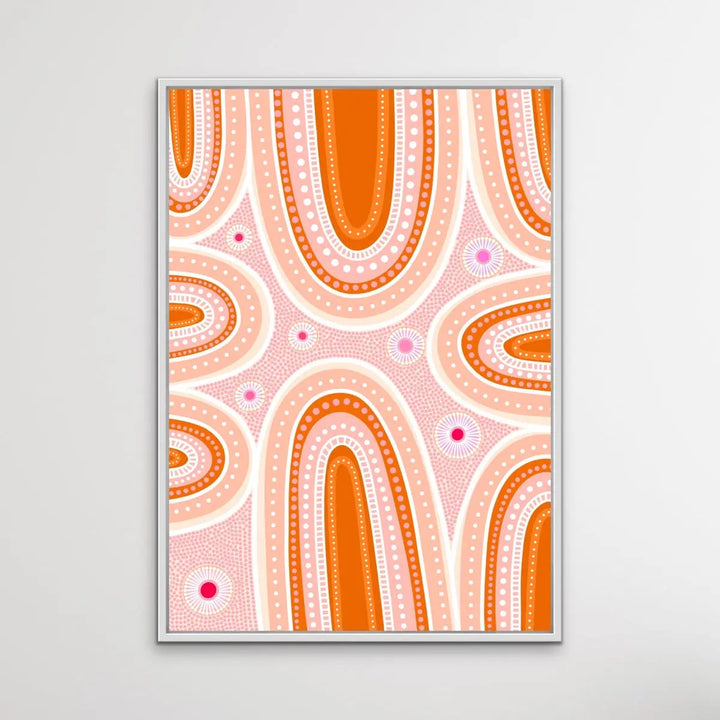 Hills On Country - Aboriginal Art Print by Sherri Cummins - I Heart Wall Art