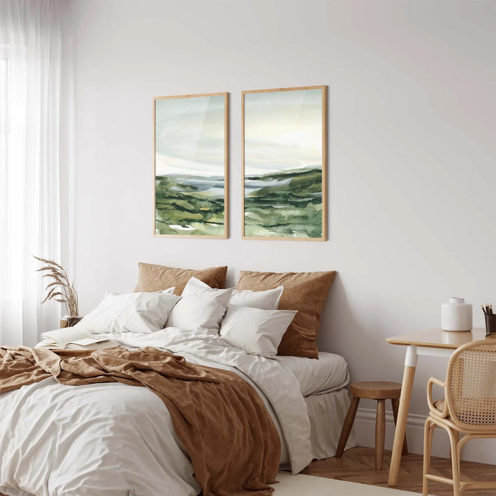 Hillside - Two Piece Landscape Print Set - I Heart Wall Art