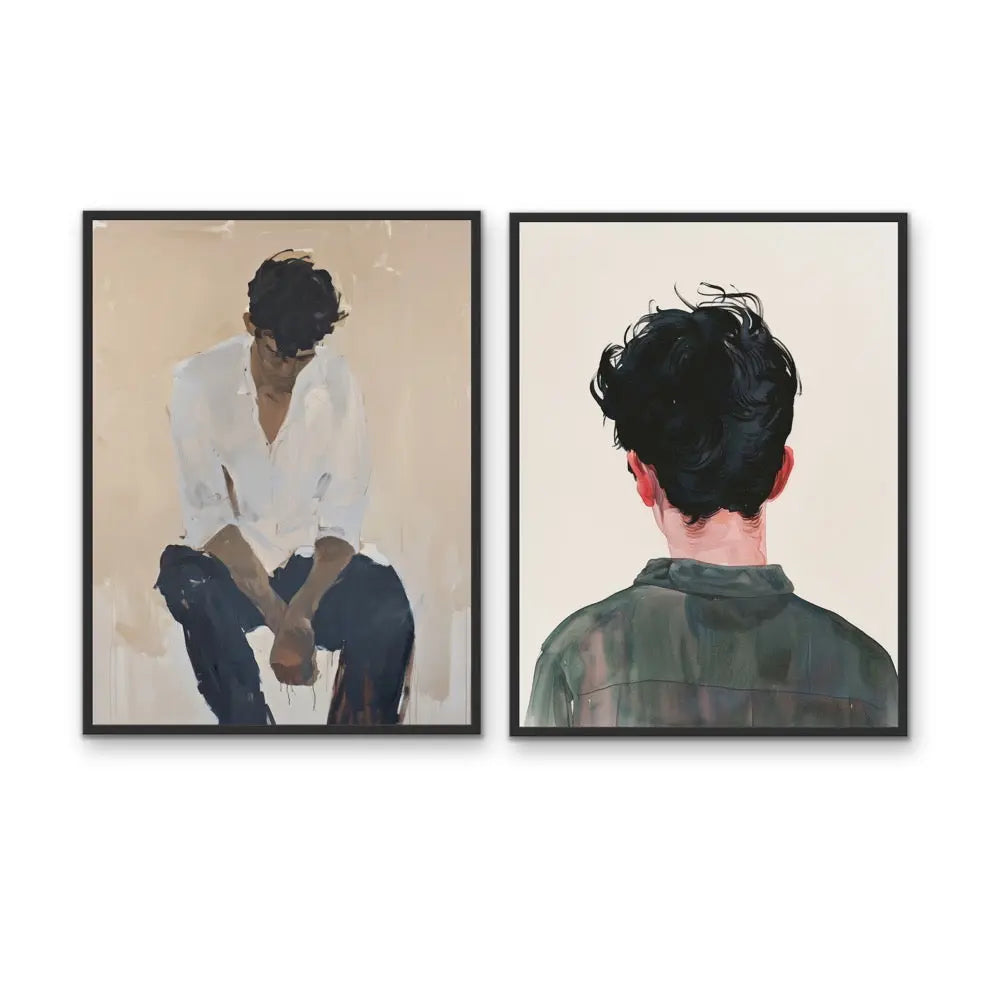 Him -  Two Piece Men Male Man Wall Art Print Set I Heart Wall Art Australia