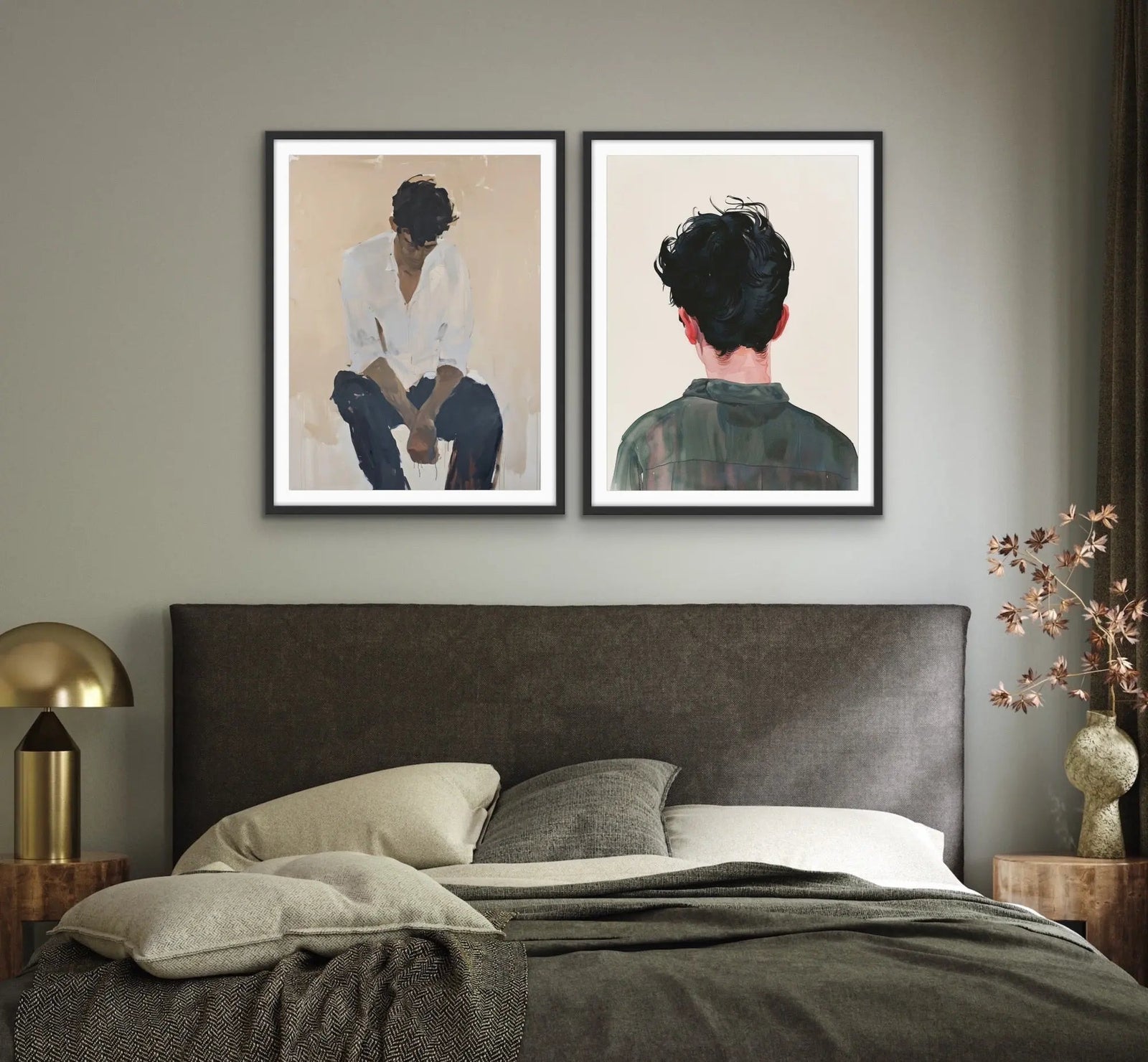 Him -  Two Piece Men Male Man Wall Art Print Set I Heart Wall Art Australia
