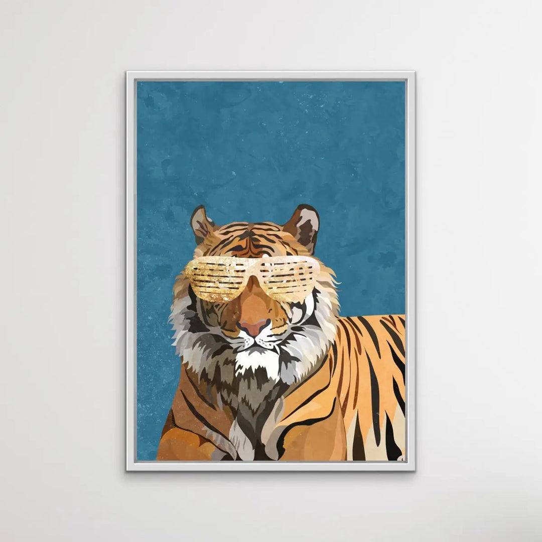 Hip Hop Tiger -  Illustration by Sarah Manovski Available as a Canvas or Paper Print I Heart Wall Art Australia 