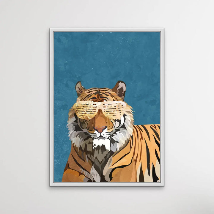 Hip Hop Tiger -  Illustration by Sarah Manovski Available as a Canvas or Paper Print I Heart Wall Art Australia 
