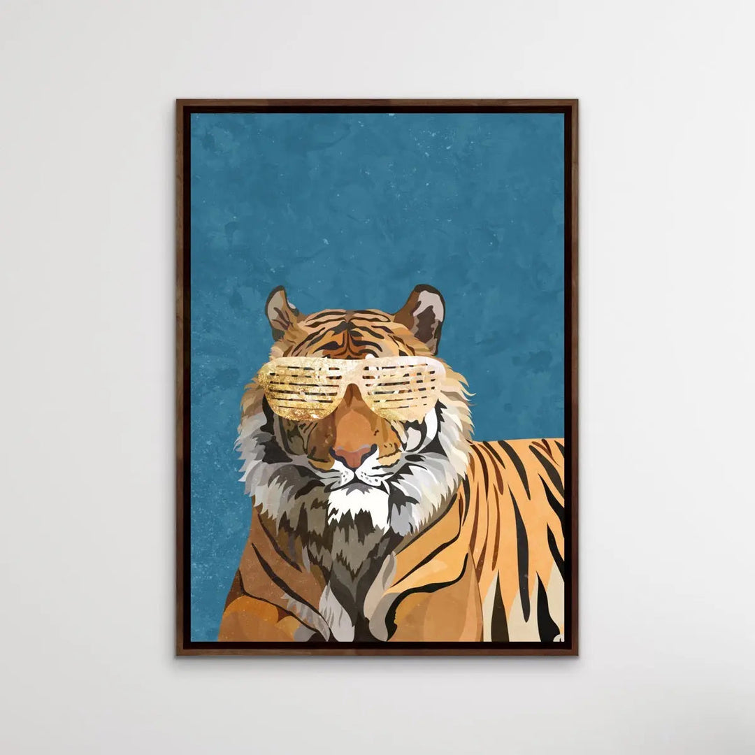 Hip Hop Tiger -  Illustration by Sarah Manovski Available as a Canvas or Paper Print I Heart Wall Art Australia 