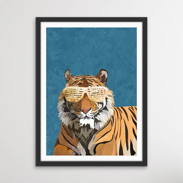 Hip Hop Tiger -  Illustration by Sarah Manovski Available as a Canvas or Paper Print I Heart Wall Art Australia 