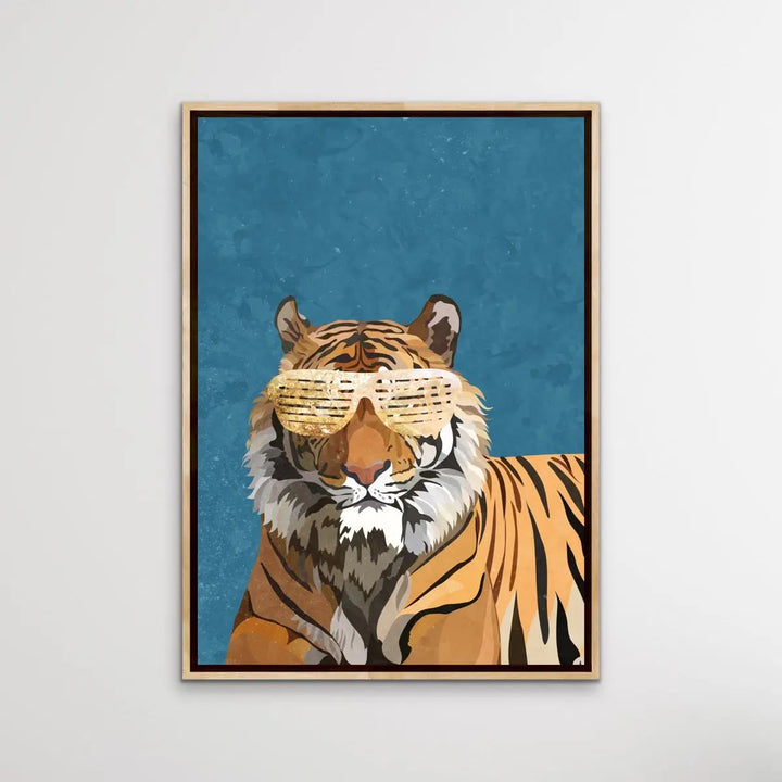 Hip Hop Tiger -  Illustration by Sarah Manovski Available as a Canvas or Paper Print I Heart Wall Art Australia 