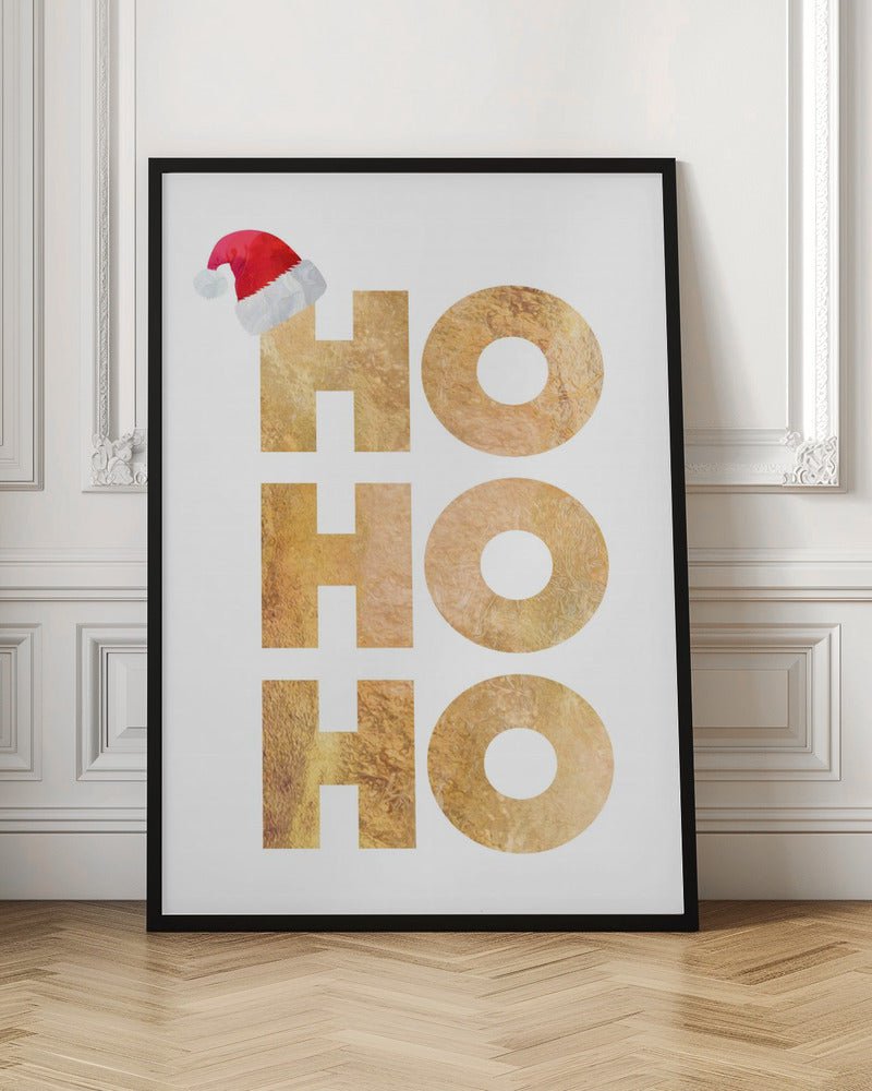 Hohoho typography - Stretched Canvas, Poster or Fine Art Print - I Heart Wall Art - Poster Print, Canvas Print or Framed Art Print